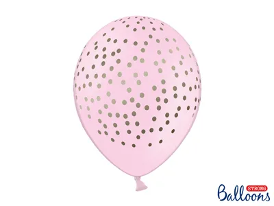 Immagine prodotto di 50 palloncini pastello a pois rosa-oro