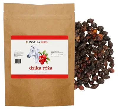 Zdjęcie produktu dla Cavella Dzika róża owoce całe dla koni, suszone - 2 kg