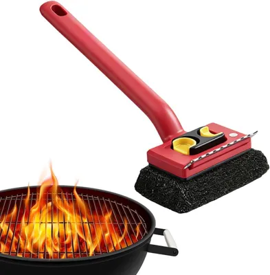 Produktbild von Elektrische Grillbürste – Grillreiniger – Grillreinigung – Kabelloser Dampfreiniger – 35 x 12 x 10 cm – Rot