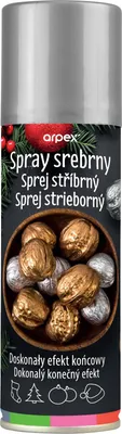 Produktbild von Sprühfarbe Silber 125 ml für Weihnachtsdekorationen und kreative Bastelprojekte