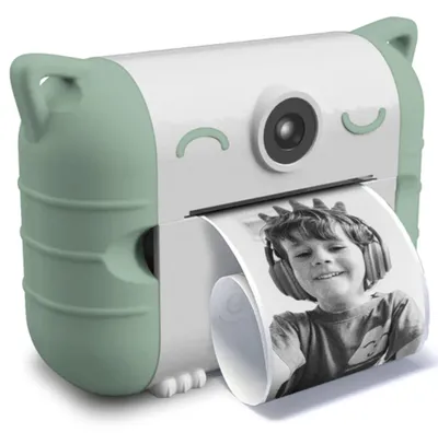 Produktbild von KIDYWOLF Kidyprint, Digitalkamera für Kinder, Grün, Weiß