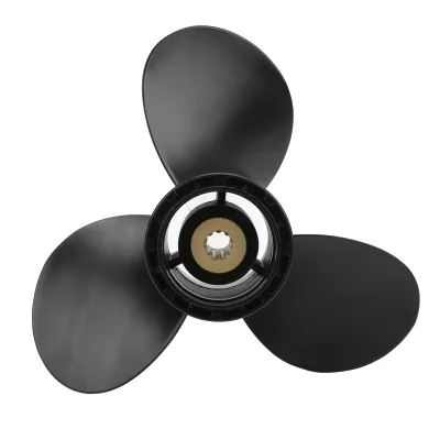 Produktbild von 3-Blatt-Bootsmotorpropeller, 10 Splines, Zähne, Rechtsdrehung, 10 Zoll Pitch, Ersatz für SUZUKI 8-20 PS Außenbordmotoren