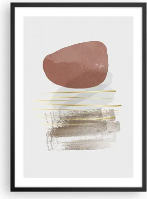 Produktbild von Gerahmtes Poster - Schwarzer Rahmen - Abstraktion Boho Stück - 50x70 cm - Wand Bild - Wanddeko - Wandbilder - Kunstposter - Wandposter - Bilderrahmen - Bilder - Kunstdruck - P2BPA50x70-4811