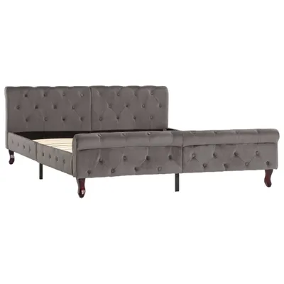 Immagine prodotto di Struttura letto in velluto grigio 160 x 200 cm