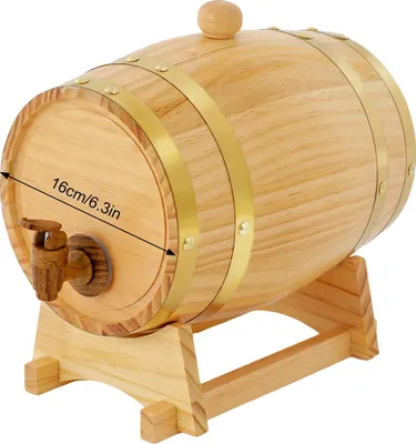 Produktbild von Weinfass, langlebiges Kiefernholz, Vintage-Design, Logfarbe
