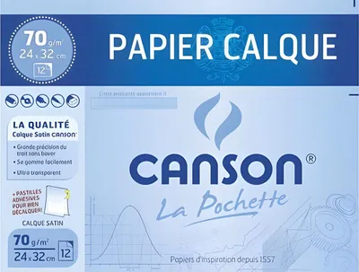 Image de CANSON Papier transparent, 240 x 320 mm, 70 g/m²