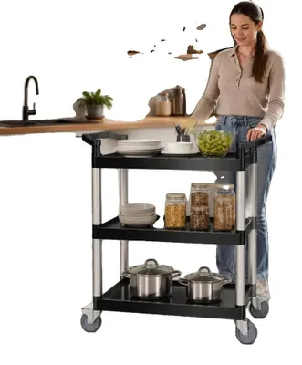 Image de Véhicule utilitaire, capacité de charge de 226 kg, conception en 3 niveaux, couleur rouge