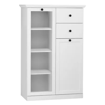 Zdjęcie produktu dla BrandsonBaxter witryna 81 x 129 cm 2 drzwi, 2 szuflady biały.