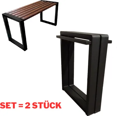 Produktbild von Tischgestell 75x60 Tischkufen Tischbeine Gestell Tisch Gartentisch Metall Profil