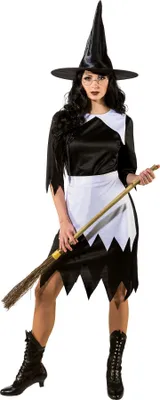 Produktbild von Hexen Kostüm Kleid mit Schürze Fasching Karneval Halloween Party Cosplay 42/44