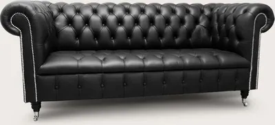 Obrázok produktu pre Chesterfield, trojsedaciač, dizajnová pohovka, kožená čalúnenie, pohovky