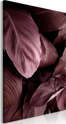 Produktbild von Vliesstoff Leinwandbild - Velvet Leaves (1 Part) Vertical 60x90 cm Blätter b-C-0493-b-a