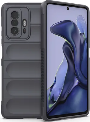 Produktbild von Xiaomi 11T Pro Hülle, Weich TPU Silikon Stossfest Anti-rutsch Schutzhülle für Xiaomi 11T / 11T Pro Dunkelgrau