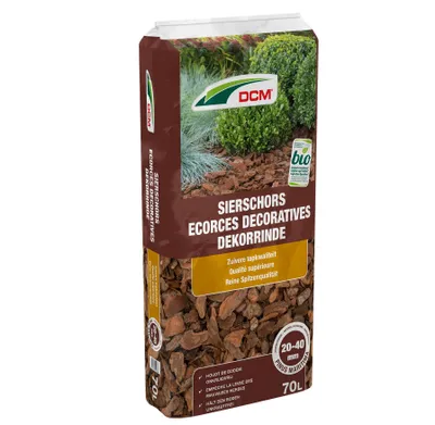 Produktbild von DCM Dekorative Rinde 20-40 Mm 70 Liter - Langlebige Pinus Maritima Rinde für natürliche Gartendekoration und Bodenschutz