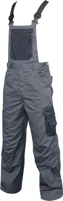 Produktbild von Latzhose Arbeitshose Arbeitsjacke Arbeitsbekleidung (4TECH-LATZ) Gr. 50, grau