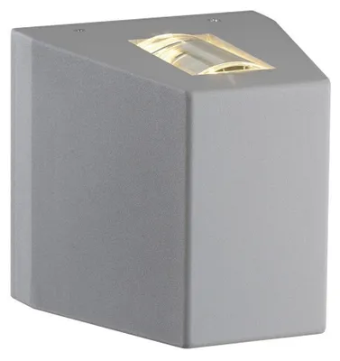 Zdjęcie produktu dla Lampa ścienna Out Beam IP44 Beam up/flood down srebrnoszara LED