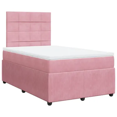 Produktbild von Boxspringbett mit Matratze Rosa 120x200 cm Samt