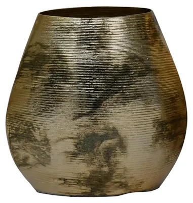 Produktbild von Tischvase aus Metall, Messing, vergoldet, 22 x 10 x 22 cm