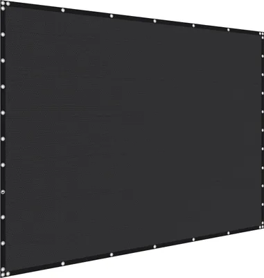 Zdjęcie produktu dla SucceBuy 90% osłona przeciwsłoneczna (305 x 366 cm) z oczkami ze stali nierdzewnej, plandeka przeciwsłoneczna wykonana z materiału HDPE 140 g/m², idealna na patio, do ogrodu i na podwórko (czarna)