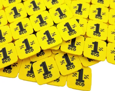 Immagine prodotto di Monete fragili biodegradabili CombiCraft in fecola di patate - gialle - Ø29mm - 1000 pezzi
