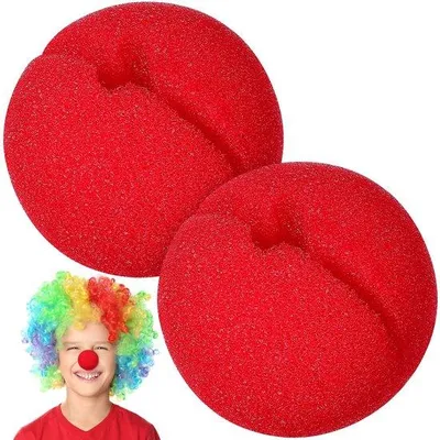 Productafbeelding van Carnaval Rekwisieten 2 Stuks - Schuimrubberen Clownneus - Kostuumaccessoires - Maskerade/Cosplay - Lichtgewicht - Aangenaam Draagcomfort