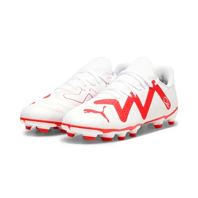 Produktbild von Puma Future Play FG/AG Jr Kinder Fußballschuhe weiß fire orchid UK 10 EU 28