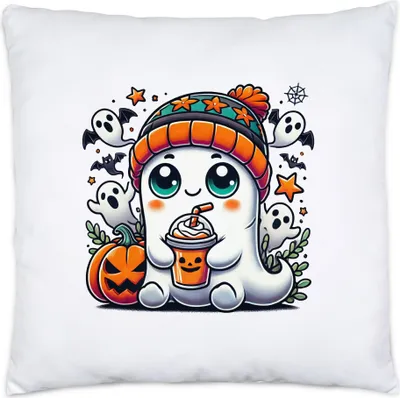 Produktbild von Süßes Geister-Design Kissen Halloween Kürbis Herbst Geist niedlich