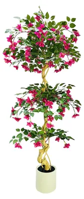 Obrázok produktu pre Umelý strom bougainvillea, realistické hodvábne kvety, vhodný do interiéru aj exteriéru, výška 180 cm