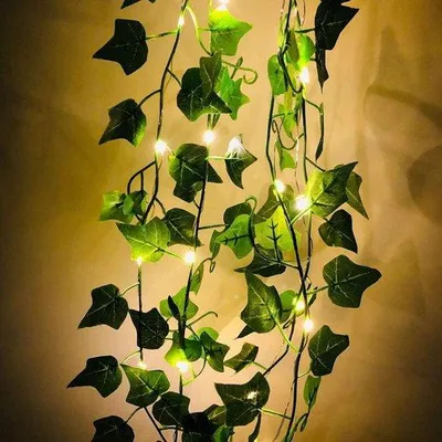 Obrázek produktu pro Zelená LED světelná girlanda s břečťanem na baterie