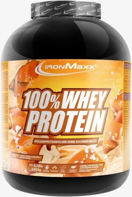 Produktbild von IronMaxx 100% Whey Protein - 2350g-Dose Gesalzenes Karamell