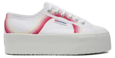 Immagine prodotto di Superga Sneakers da donna con plateau Round Stripes, bianche, taglia 39
