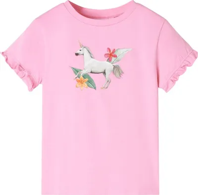 Produktbild von Kinder-Kurzarmshirt Hellrosa 116 , Langarmshirts 2024 Neu