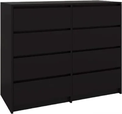 Produktbild von BDW, Kommode mit Schubladen, Sideboard Wohnzimmer, 120x100cm, Schwarz