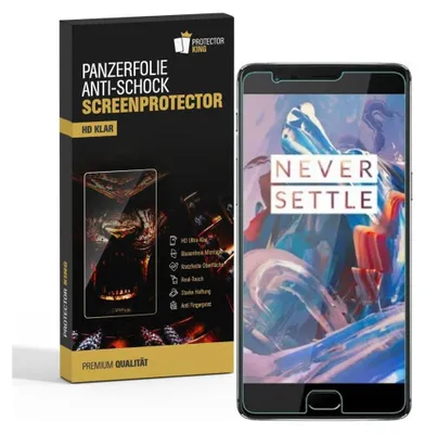 Produktbild von 3x Panzerfolie für OnePlus 3 3T ANTI-SCHOCK Displayschutzfolie Displayfolie KLAR