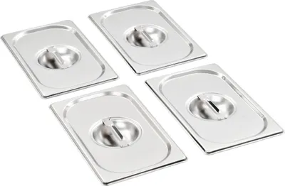 Obrázek produktu pro Víka na gastronádoby 1/4 GN 4 ks nerezová ocel