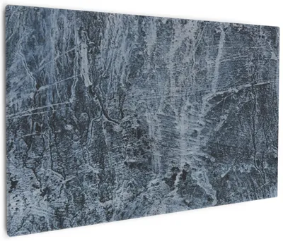Produktbild von Wallario Premium Leinwandbild Alte graue Steinwand in Größe 60 x 90 cm