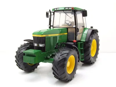 Zdjęcie produktu dla John Deere 7810, traktor, lata produkcji 1997-2003, model w kolorze zielonym, skala 1:18, producent Schuco
