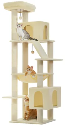 Immagine prodotto di Albero per gatti - Tiragraffi - Tiragraffi per gatti - Torre per gatti - Pali per gatti - Cuccia per gatti