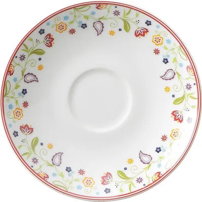Produktbild von Flirt by R&B 42887 Doppio Shanti Espresso-Untere / Untertasse / Unterteller mit Paisley-Muster, Ø 12 x 2 cm, mehrfarbig (1 Stück)