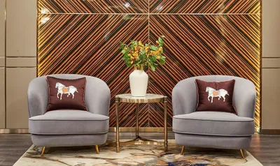 Produktbild von Wohnzimmer Set 2x Sessel Beistelltisch Tisch Sofa Couchtisch Tisch Beistell 3tlg