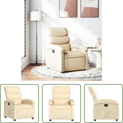 Obrázok produktu pre The Living Store Relaxsessel Creme Stoff