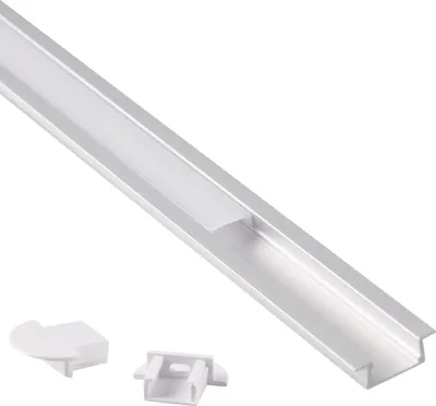Immagine prodotto di Profilo per montaggio incasso in alluminio 1 m, satinato  316035 Polux