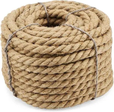 Immagine prodotto di Corda di juta da 20 metri – Corda resistente, ideale per la pesca delle granchi e per il trasporto di bagagli