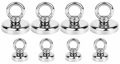 Immagine prodotto di Solidchoice - Set di 8 magneti per la pesca magnetica, capaci di sollevare fino a 27 kg