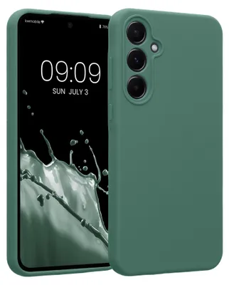 Produktbild von kwmobile Silikon Case für Samsung Galaxy A55 5G Hülle - Soft gummierte Handyhülle, Schutzhülle Cover in Tannengrün