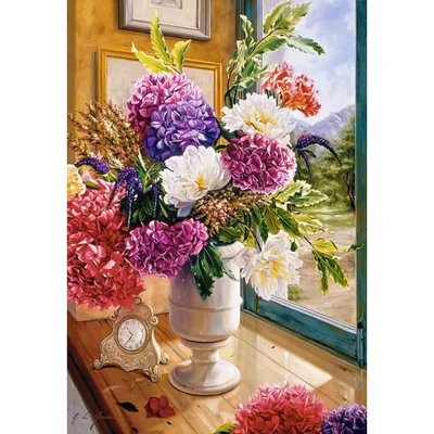 Produktbild von Castorland Still Life with Hydrangeas 1000 pcs, 1000 Stück(e), Flora, 9 Jahr(e)