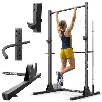 Produktbild von TREX SPORT Power Tower Dip Station & Klimmzugstange freistehend TX-100PR | multifunktionaler Kraftturm