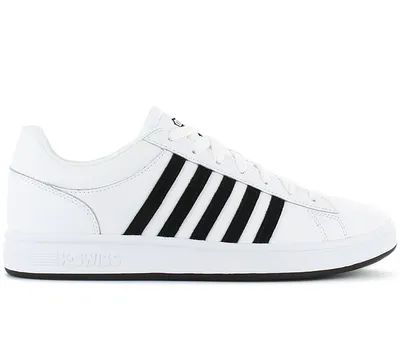 Zdjęcie produktu dla K-Swiss męskie trampki K-Swiss COURT WINSTON buty skate buty sportowe trenerzy, rozmiar:EUR 46, kolor K-Swiss:Biały (Biały/Czarny/Czarny)