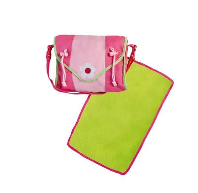 Produktbild von Puppenwickeltasche mit Wickelauflage rosa