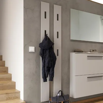 Produktbild von Wandgarderobe Jonas mit drei Haken - kaschmirbeige